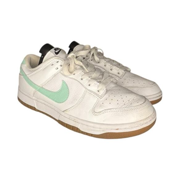 Mens Nike Dunk Low Retro Sneakers White Mint Gum Size 10 B37 - Picture 3 of 6